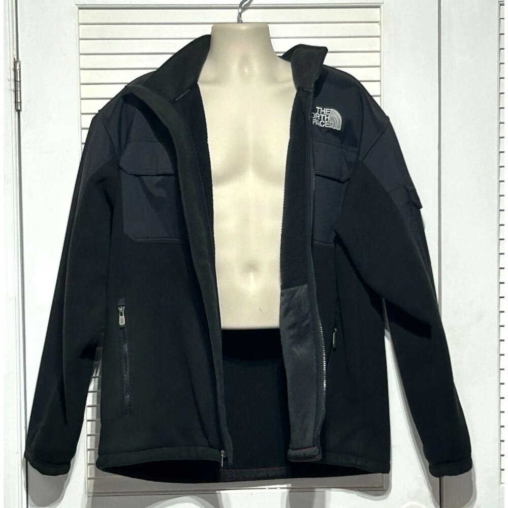 The North Face Men's Black Grey Salinas Mixed Media Jacket Fleece Size XXL 3037 - Picture 3 of 9